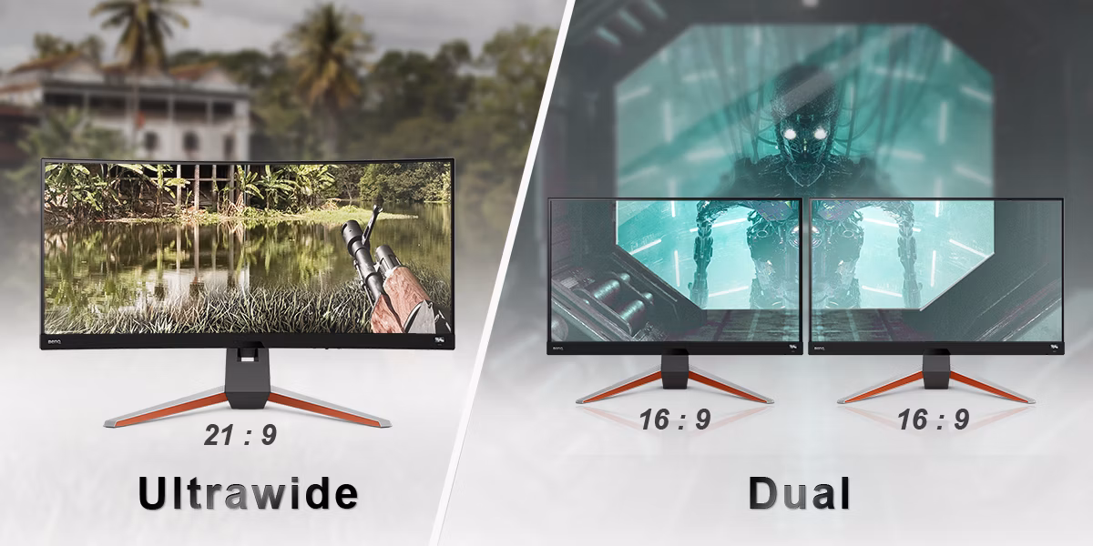 ultrawide vs dual monitor setup